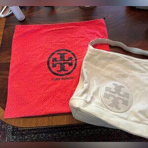 Tory Burch Ivory Leather Shoulder Bag